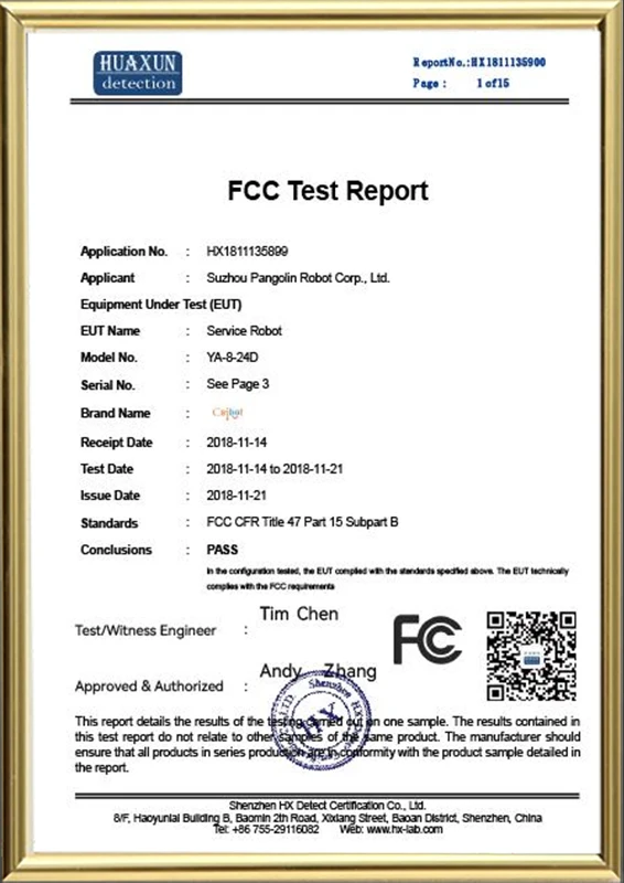 US FCC Certification